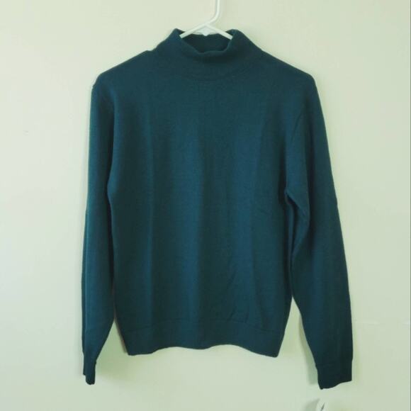 Pendleton Cintage Deadstock Mock Neck Green Wool Pullover Sweater - Picture 1 of 8